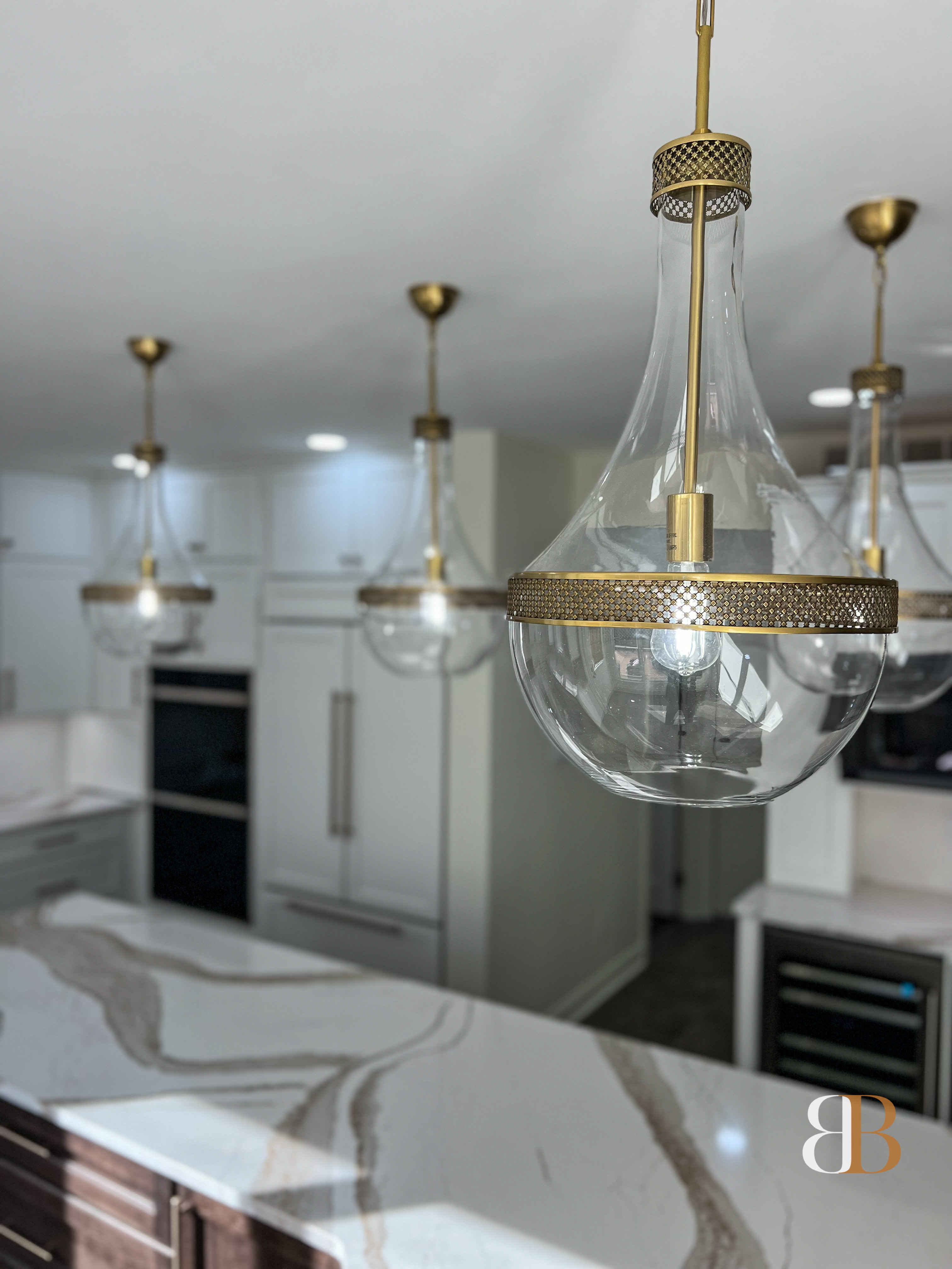 Layered lighting in a B&B Associates kitchen renovation